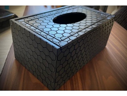 geometric hexagonal tissue box dispenser jonathanalevi 3d print model - Mito3D