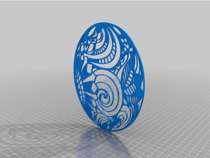 Pascua Resurrección huevo pared Arte poldzzz 3d print model - Mito3D