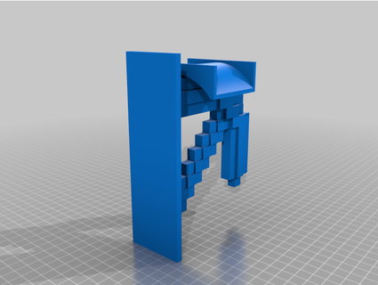 Halfter kopfh Rer Minecraft Stil Spitzhacke capu79 3d print model - Mito3D