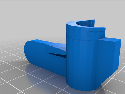 manfrotto bogen 3021 tripod leg clamp lever hawkdl2 3d print model - Mito3D