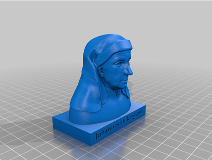 johannes ockeghem statua fallimento pazzah 3d print model - Mito3D
