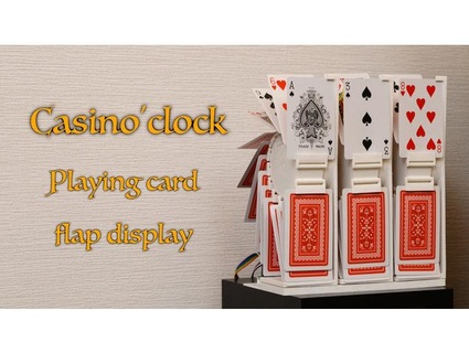 casino'clock - playing card flap display clock shiura 3d print model - Mito3D