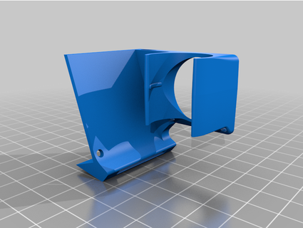 simple e3d v6 fan duct + part cooling fan  3d print model - Mito3D