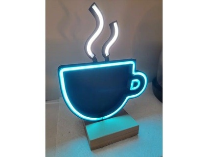 neón LED latté firmar trucheros 3d print model - Mito3D