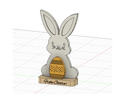 osterhase mit huevo Pascua 3d print model - Mito3D