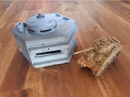 bunker ww2 hex jogos guerra terreno hipofílico 3d print model - Mito3D