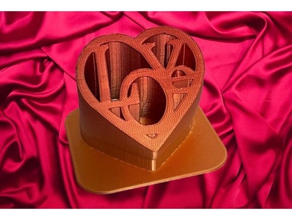 valentine heart milvet 3d print model - Mito3D
