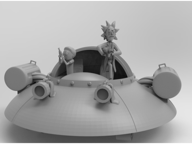 Rick mortiço nave espacial Darius shem 3D print model - Mito3D