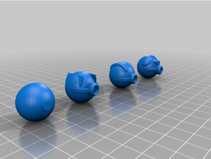 pokeball beginner set jedgil 3d print model - Mito3D