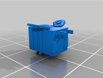 Minecraft Biene Crockacap 3d print model - Mito3D