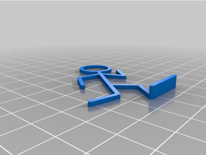 running stick figure holeybot 3d print model - Mito3D