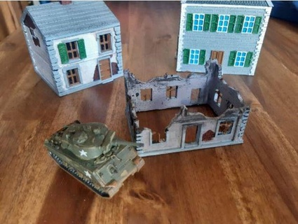 destroyed house hippophilius 3d print model - Mito3D