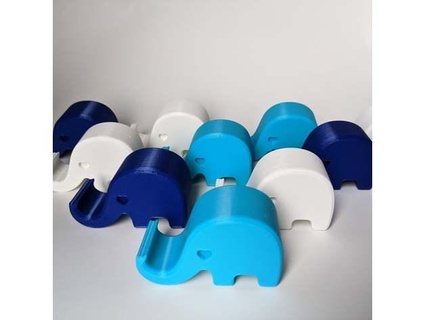 elephant phone holder - heart eyes msawyer 3d print model - Mito3D