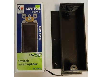 Leviton ligero cambiar interruptor caja jrbarnet 3d print model - Mito3D