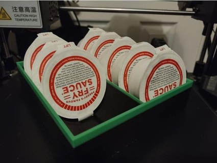 freddy's famous fry sauce caddy tray faultedlogic 3d print model - Mito3D