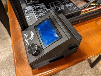 ender 5 lcd control cover drawers lizzad 3d print model - Mito3D