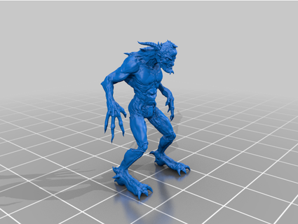 demon creature monster sculpture retrovandal 3d print model - Mito3D