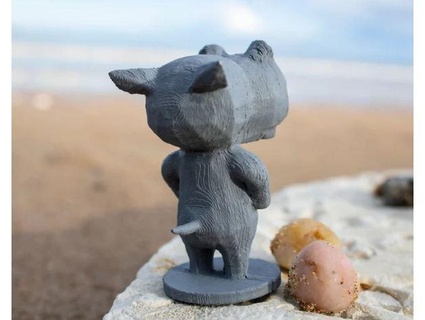 animal crossing hippo figurine chapel prints co 3d print model - Mito3D