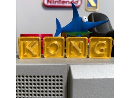 Burro Kong letras enlace lineal 3d print model - Mito3D