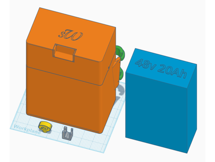 auxiliar batería caja somnoliento 3d print model - Mito3D