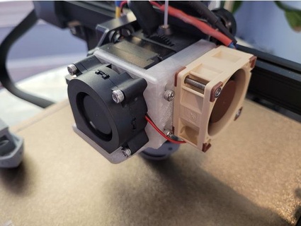 ender 3 s1 bolt-on fan duct nathanbuildsrobots 3d print model - Mito3D