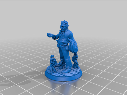 woody behrens- half-elf charlatan sorcerer thebrickbrain 3d print model - Mito3D