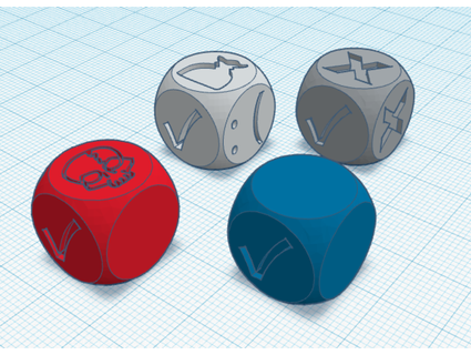 adventure dice eatabagofdice 3d print model - Mito3D