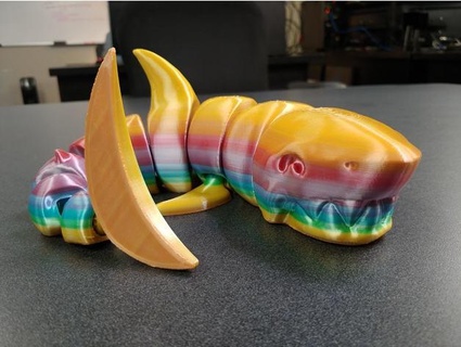 rizado articulado tiburón reducido expediente Talla bragas 3d print model - Mito3D