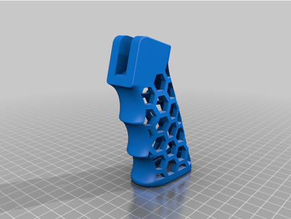 ar15 skeletonized grip customized dad2dbone 3d print model - Mito3D