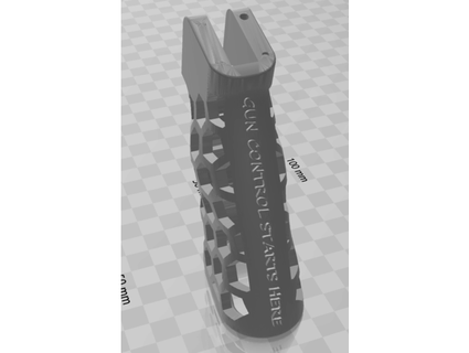 ar15 skeletonized grip gun control starts dad2dbone 3d print model - Mito3D