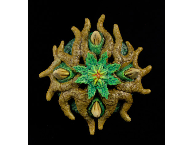 tabletop plant button alien vegetation 41 grimgreeble 3D print model - Mito3D