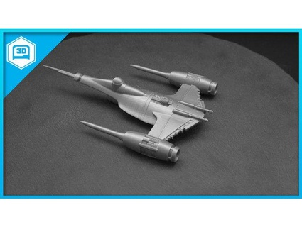 mando's n-1 naboo starfighter - split adafruit 3d print model - Mito3D