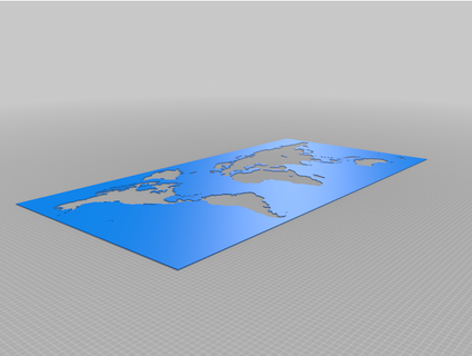 world map weltkarte waldgetier 3d print model - Mito3D