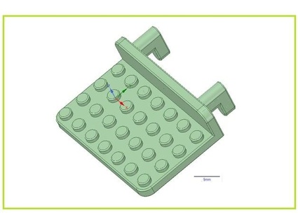 ikea skadis lochwand lego brick halter 7x4 legostein x3dx 3d print model - Mito3D