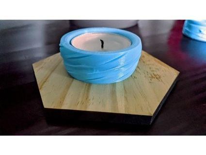 choquelle tea candle holder quarkhaven 3d print model - Mito3D