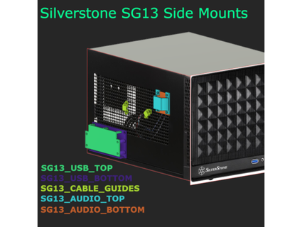 Silverstone sg 13 mensageiro itx pc caso bainha adicionar montagens USB cubo + audio adaptador radprojectsofficial 3d print model - Mito3D