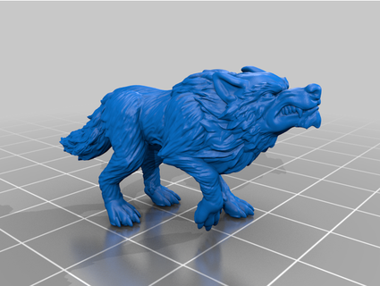 wolf snarling 1 printedencounter 3d print model - Mito3D