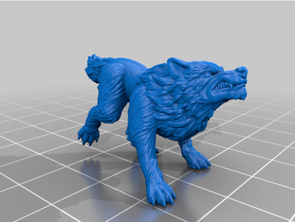 wolf snarling 2 printedencounter  3d print model - Mito3D