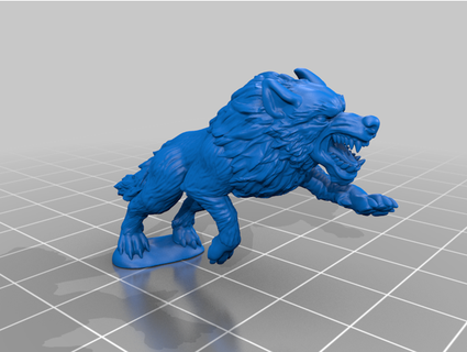 Lobo atacar encontro impresso 3d print model - Mito3D