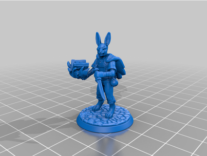 harengon bladesinger wizard thebrickbrain 3d print model - Mito3D