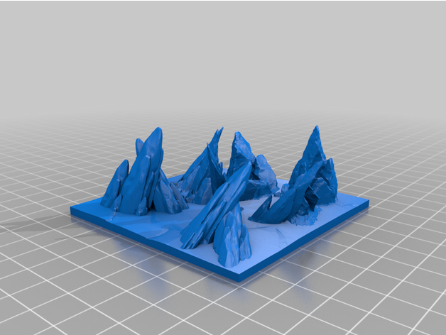 spiked rock terrain ground ttrpg dungeondiceroller49 3D print model - Mito3D