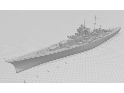rc scala Tedesco corazzata bismarck mdw 3d print model - Mito3D