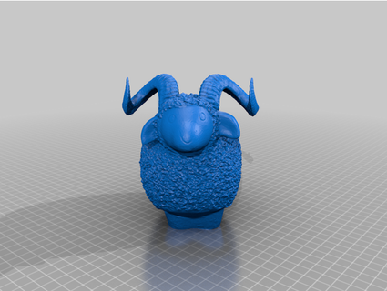 wooly sheep horns finkyfamboni 3d print model - Mito3D