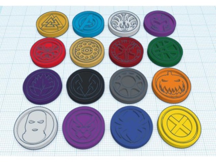 marvel crisis protocol affiliation markers sidiousmike 3d print model - Mito3D