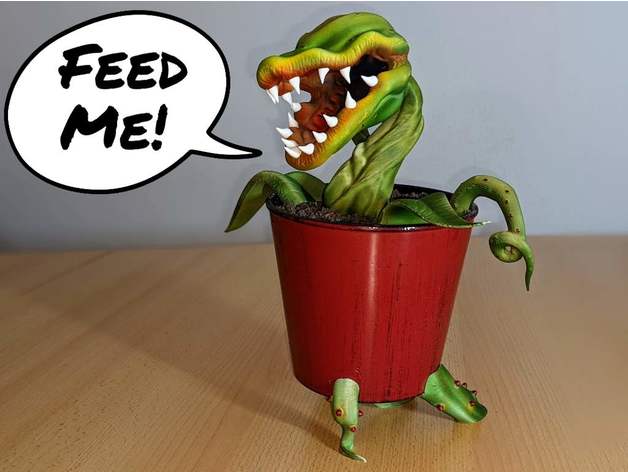 özelleştirilebilir adam yemek yiyor bitki yaratıklar tema 3D print model - Mito3D