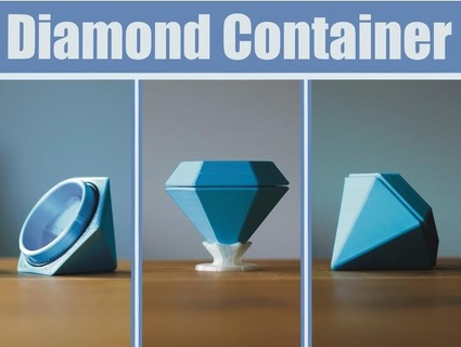 étanche poussière diamant récipient erzundherz 3d print model - Mito3D