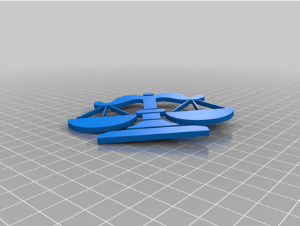 Libra zodíaco placa livre flutuando hibernatix 3d print model - Mito3D