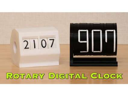 rotary digital clock - origin without sensor shiura 3d print model - Mito3D