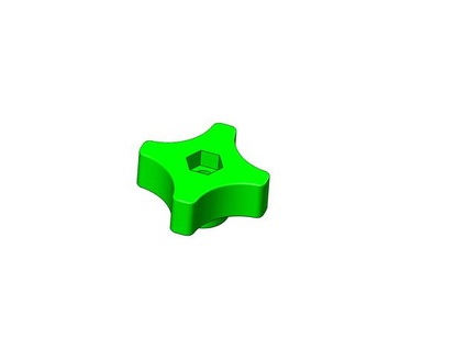 1 4 Bolzen Loch Knopf gedrucktes Genie 3d print model - Mito3D