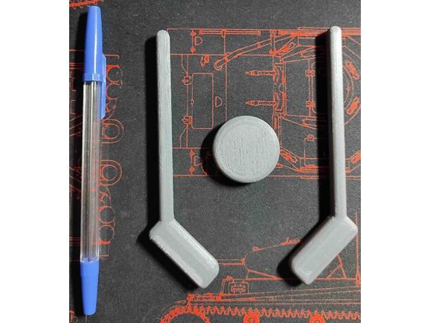 hockey stick puck 3d slayer 3D print model - Mito3D